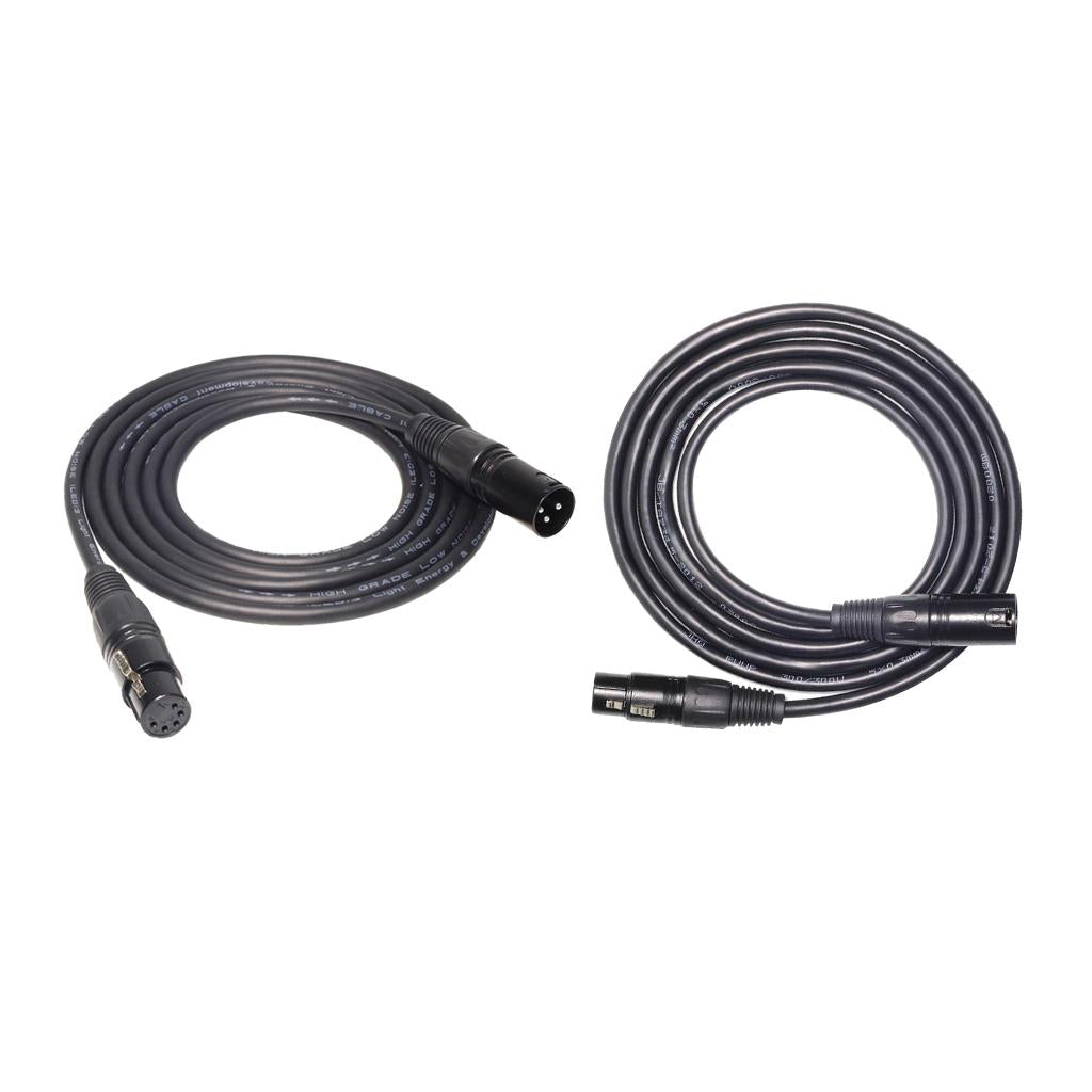 XLR Microphone Cable Mic Aduio Cord 3pin male to 5pin female