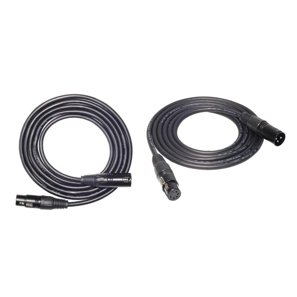 XLR Microphone Cable Mic Aduio Cord 3pin male to 5pin female