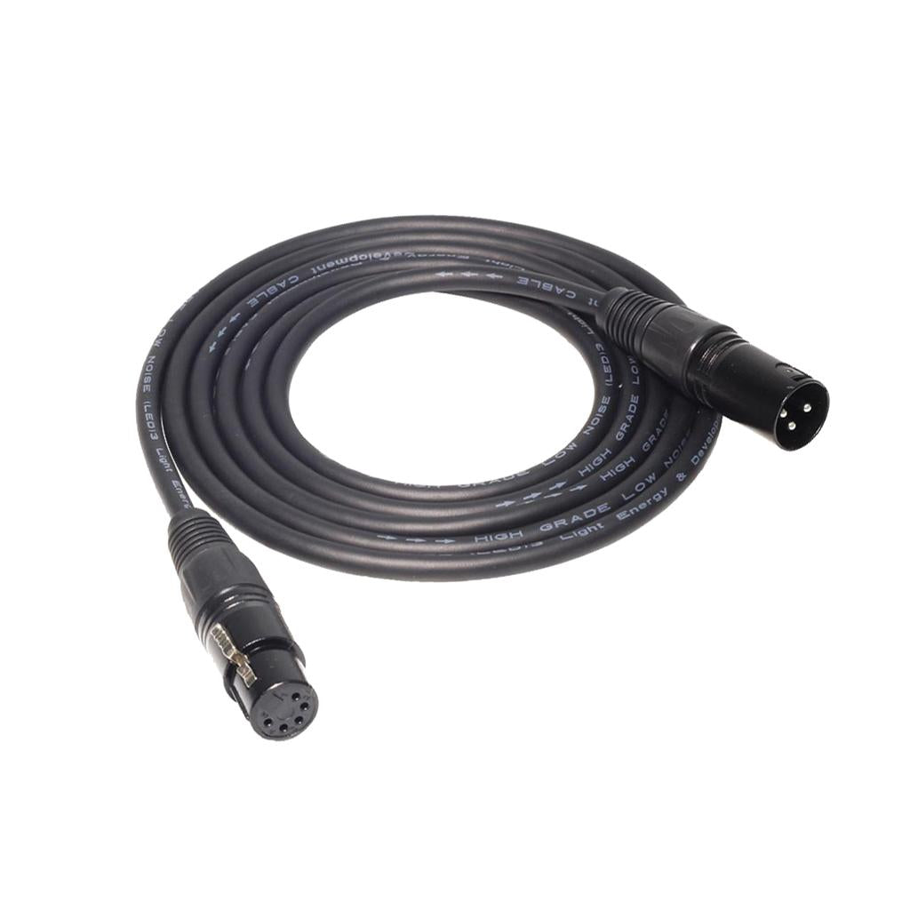 XLR Microphone Cable Mic Aduio Cord 3pin male to 5pin female