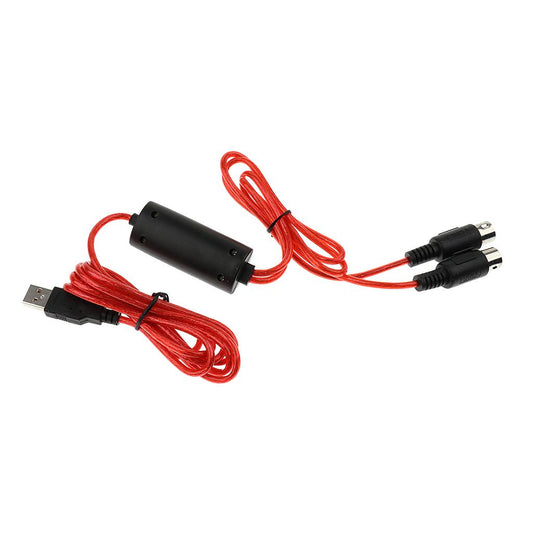 MIDI Cable Music Wire Cable for Electronic Piano Electronic Drum Red