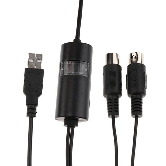 MIDI Cable Music Wire Cable for Electronic Piano Electronic Drum Black