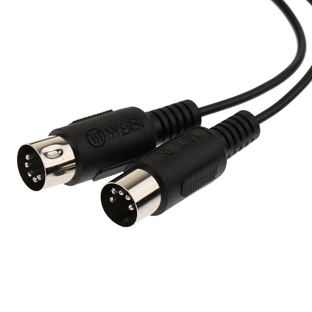 MIDI Cable Music Wire Cable for Electronic Piano Electronic Drum Black