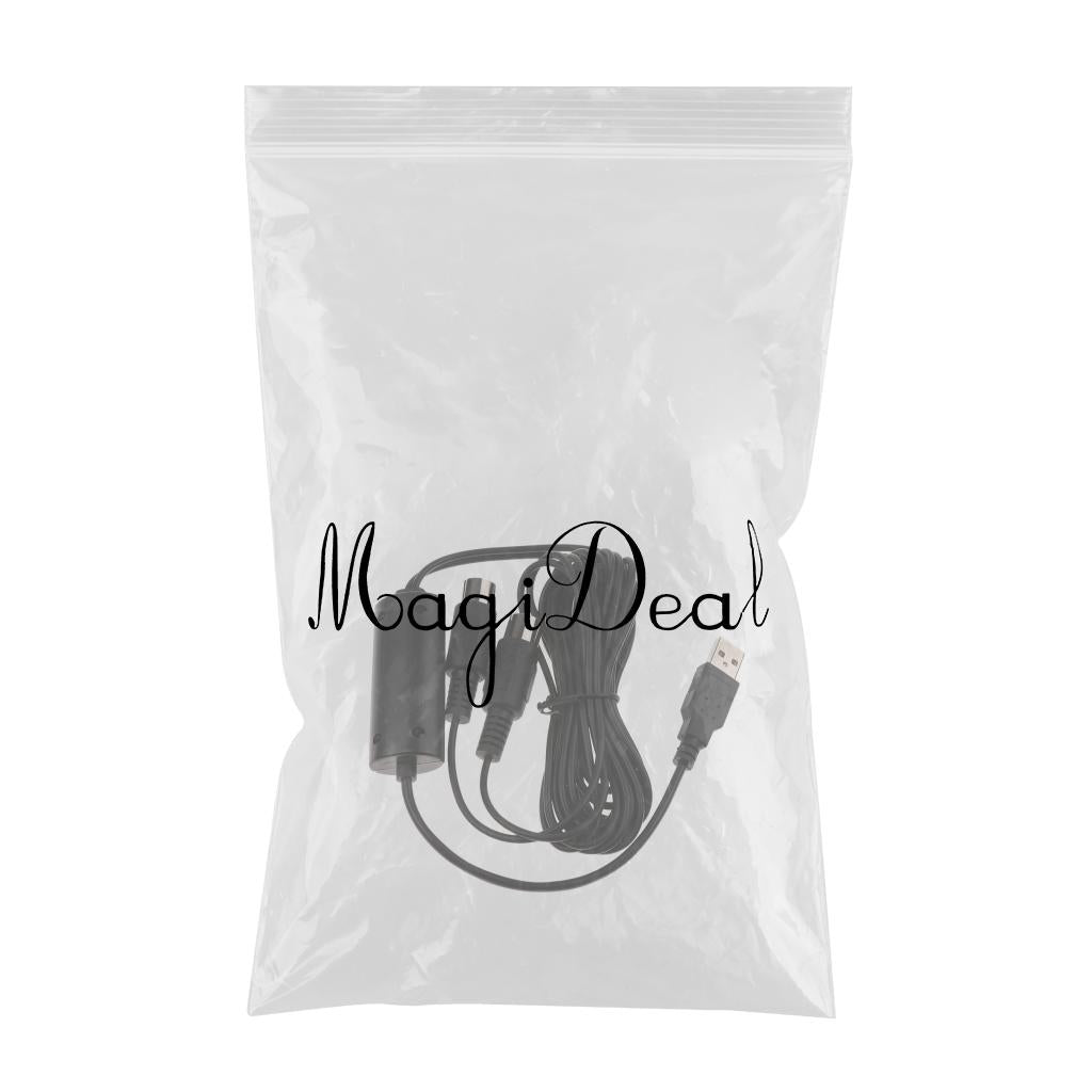 MIDI Cable Music Wire Cable for Electronic Piano Electronic Drum Black
