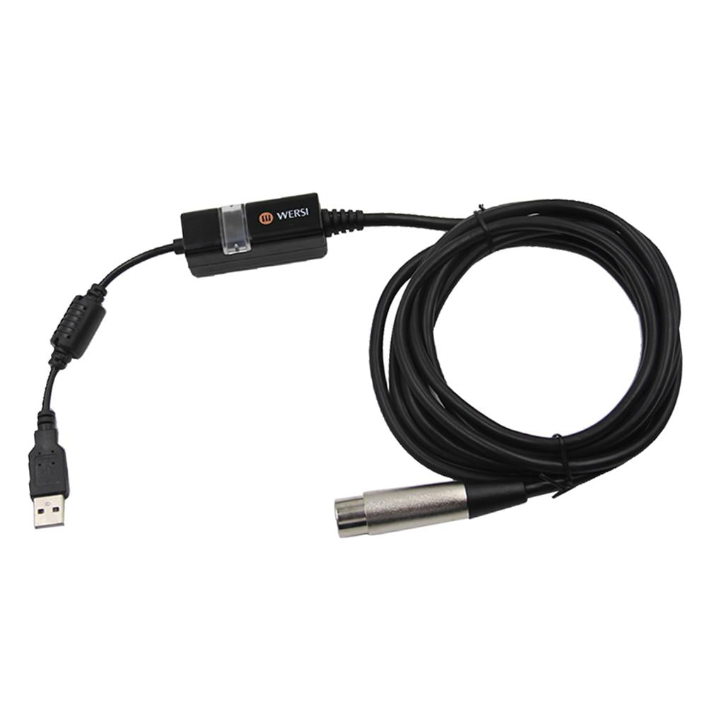 Electric Guitar Cable Computer USB to 6.35mm Jack for Musical Accessory