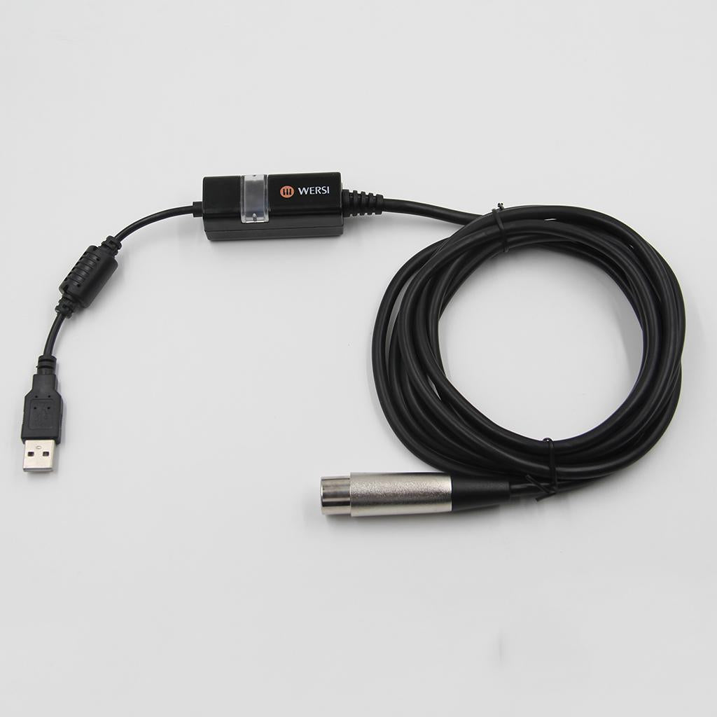 Electric Guitar Cable Computer USB to 6.35mm Jack for Musical Accessory