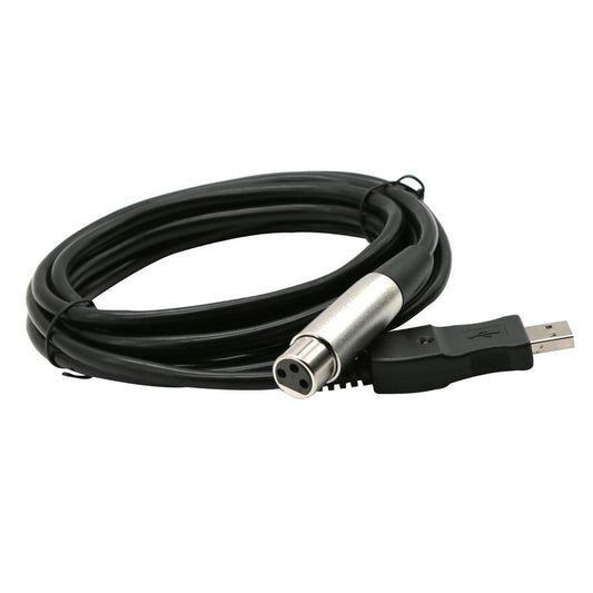 1pc USB to XLR Guitar Cable for Guitar Computer Recording Link 300cm