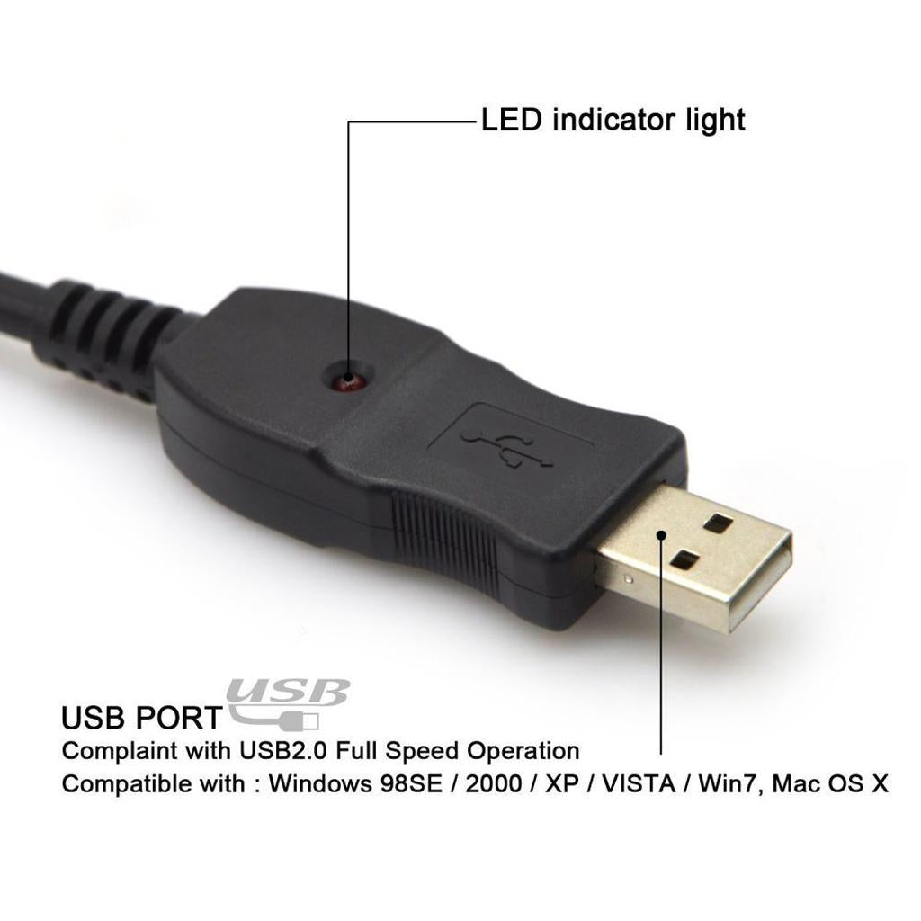 1pc USB to XLR Guitar Cable for Guitar Computer Recording Link 300cm