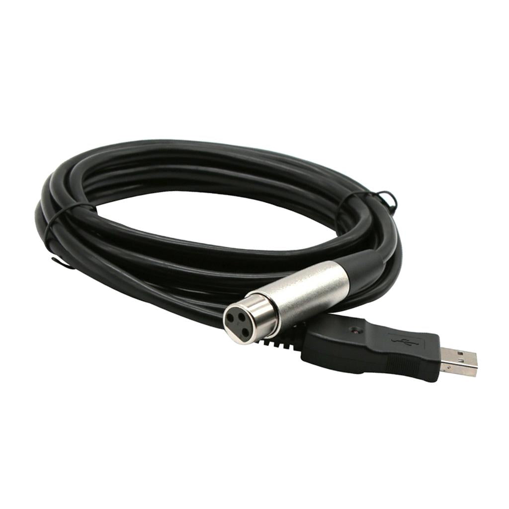 1pc USB to XLR Guitar Cable for Guitar Computer Recording Link 300cm