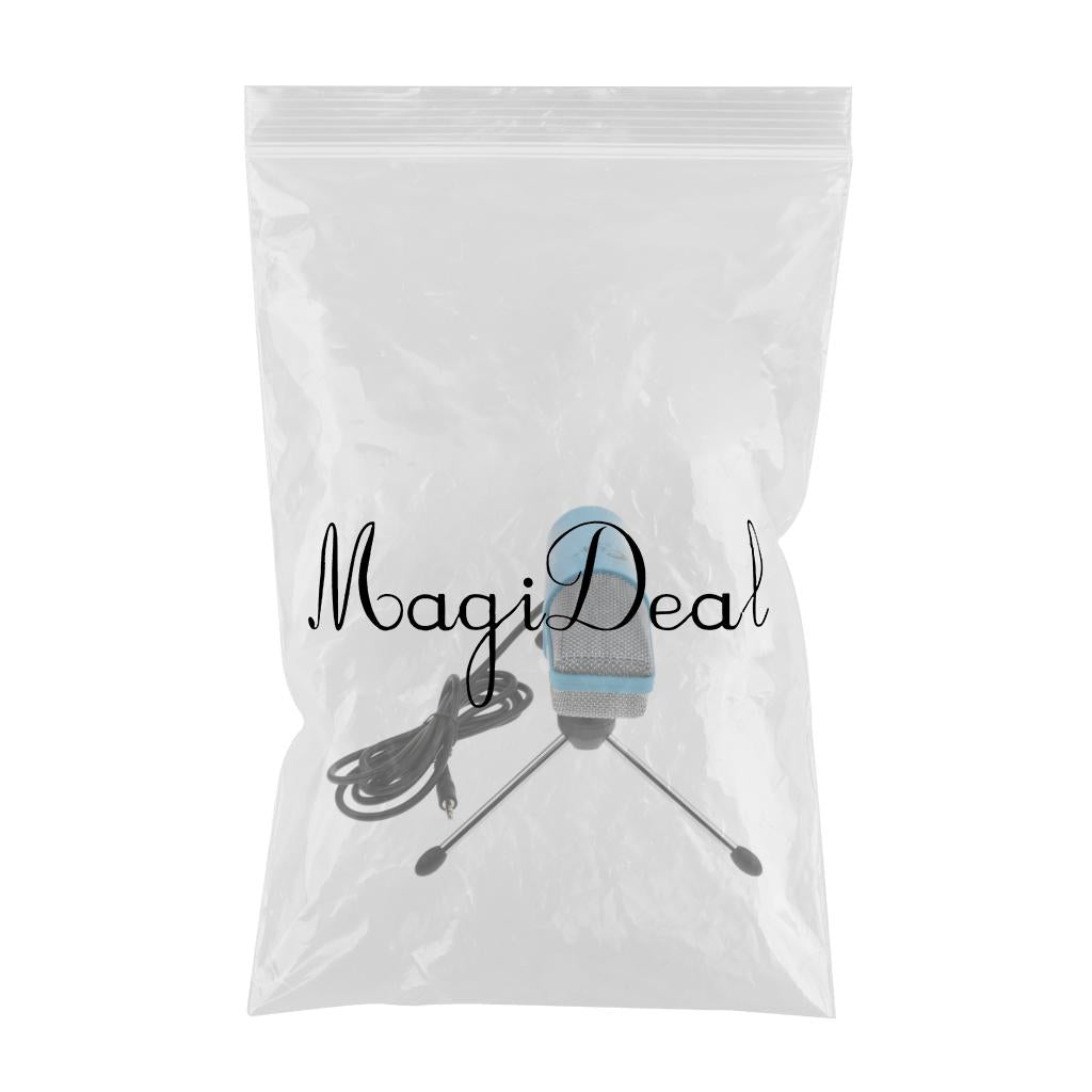 3.5mm Plug Play Condenser Microphone with Pop Filter&Stand Blue
