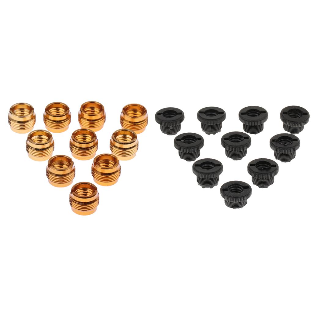 10 Pieces Microphone Clip Screw Thread Adaptor 3/8" to 5/8" Screws Gold