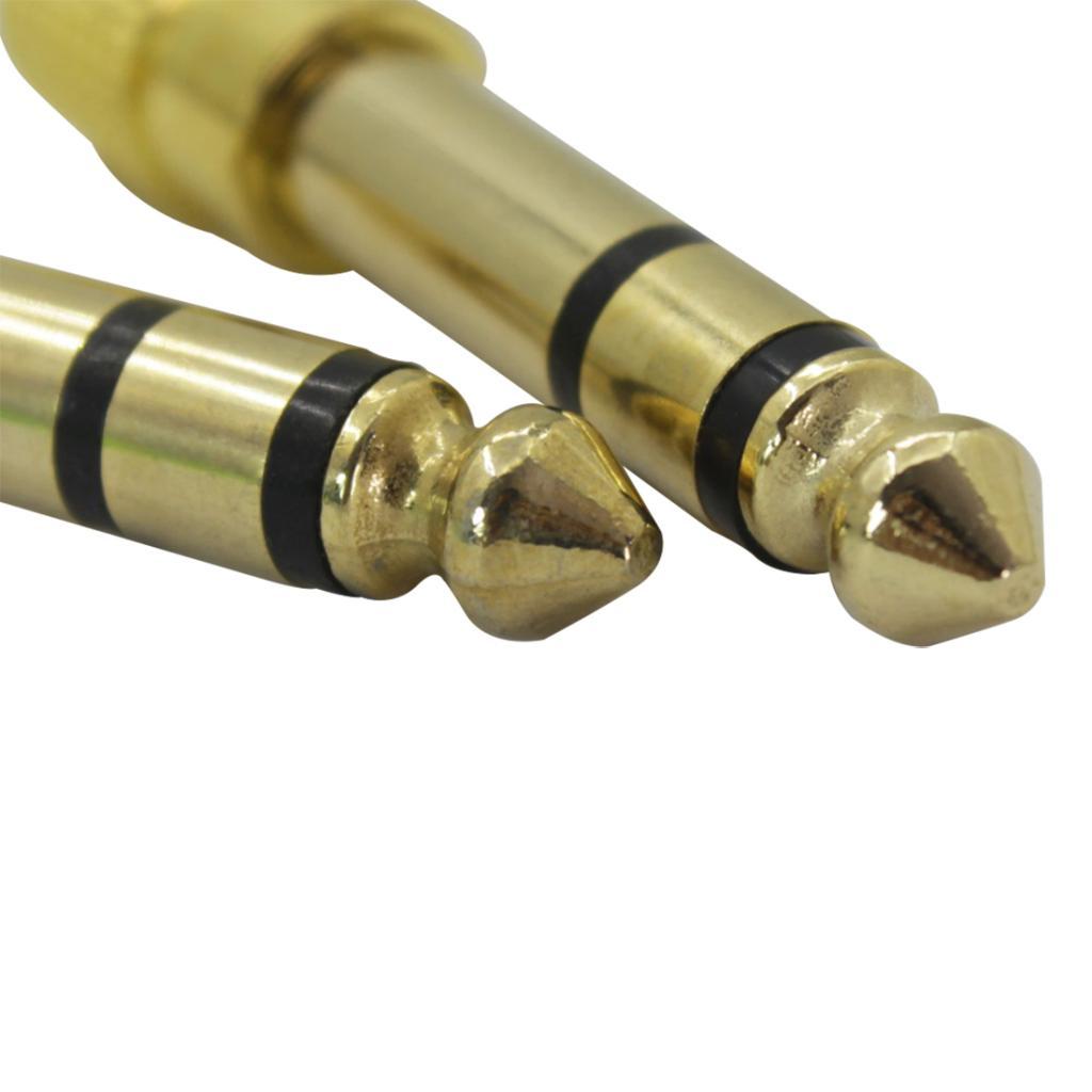 2pcs 6.5mm Male to 3.5mm Female Stereo Aduio Adapter for Headphone Gold