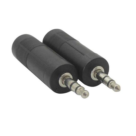 2 Pcs 3.5mm to 6.5mm Audio Jack Adapter Converter for Guitar Cable Stereo