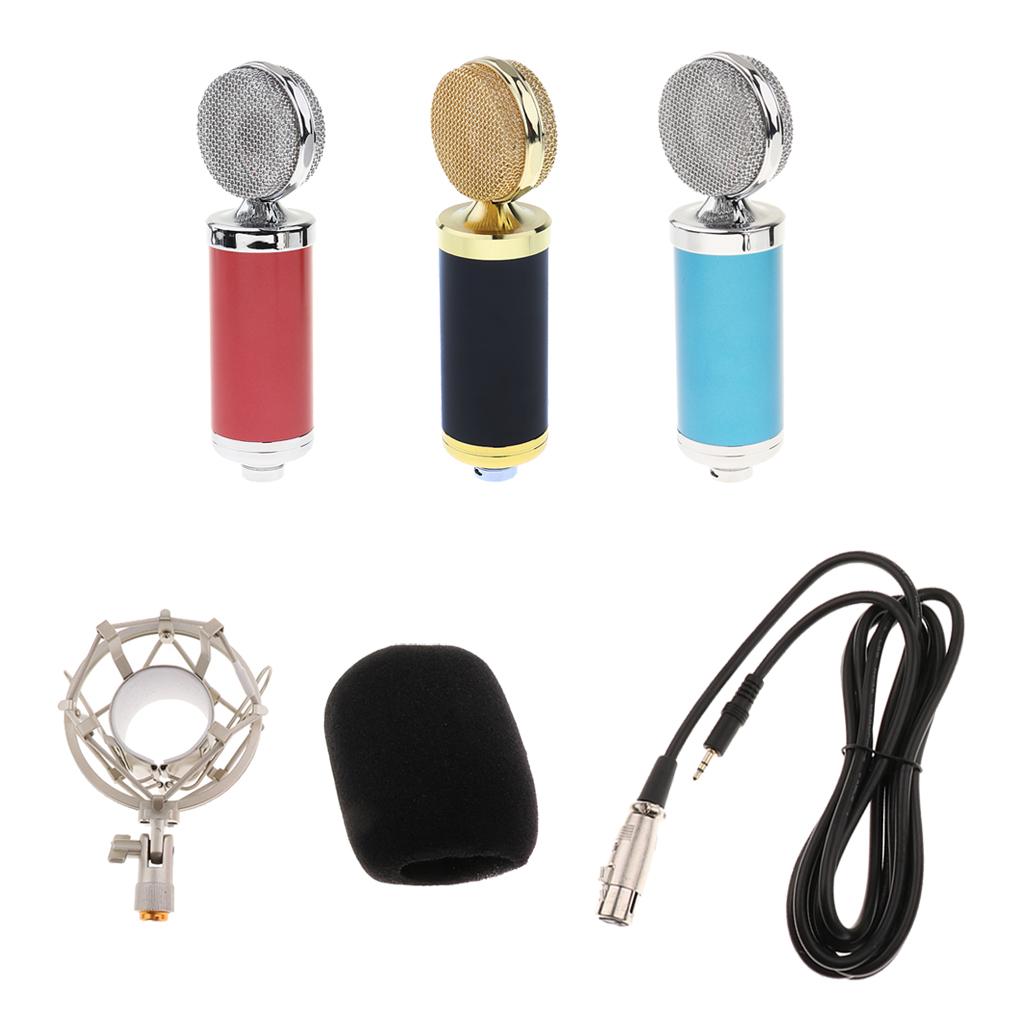 3.5mm Plug Play Condenser Microphone  Red