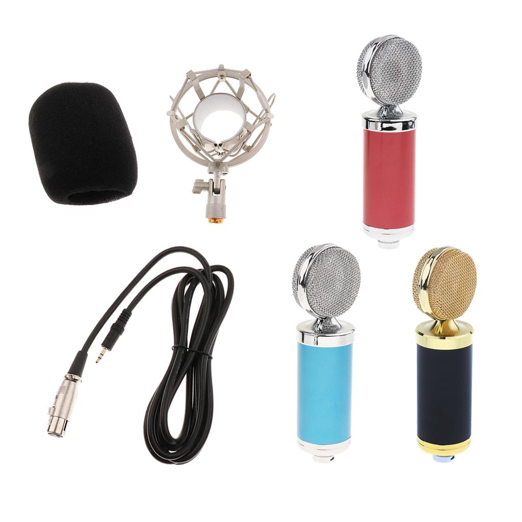 3.5mm Plug Play Condenser Microphone  Red