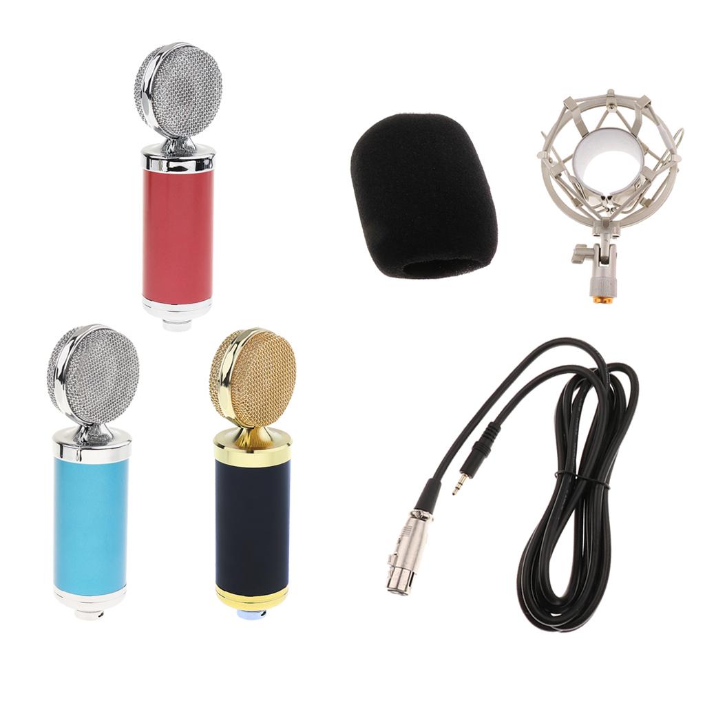 3.5mm Plug Play Condenser Microphone  Red