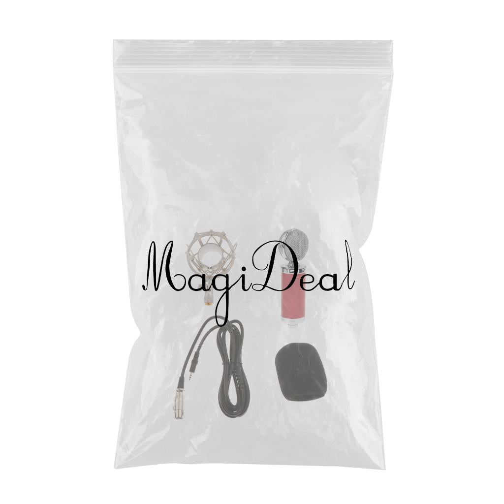 3.5mm Plug Play Condenser Microphone  Red