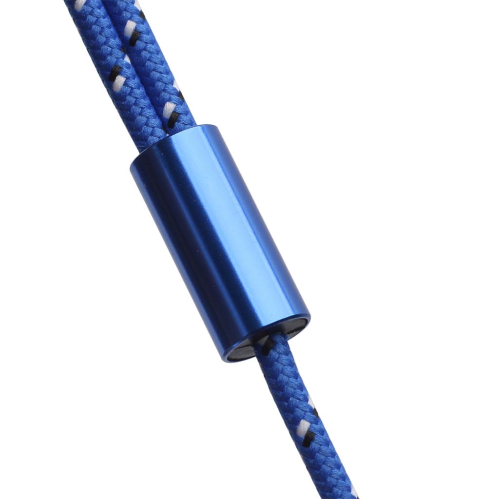 Blue Braided 1/8'' Jack 3.5mm Stereo Male to 2 RCA Male Audio Cable 1.8m