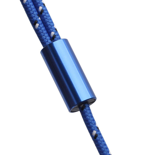 Blue Braided 1/8'' Jack 3.5mm Stereo Male to 2 RCA Male Audio Cable 1.8m
