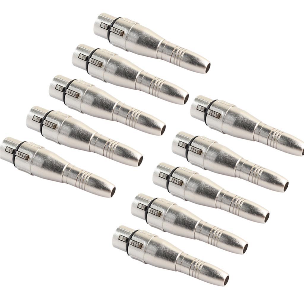 6.35mm 1/4" Mono XLR Female to Female Jack Plug Audio Adapter Converter