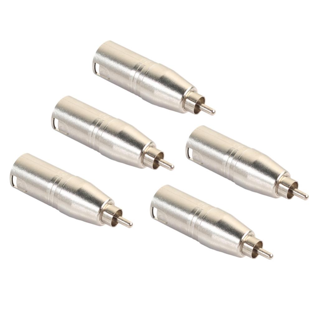 XLR 3Pin Male to RCA Male Audio Adapter Converter Connector for Microphone