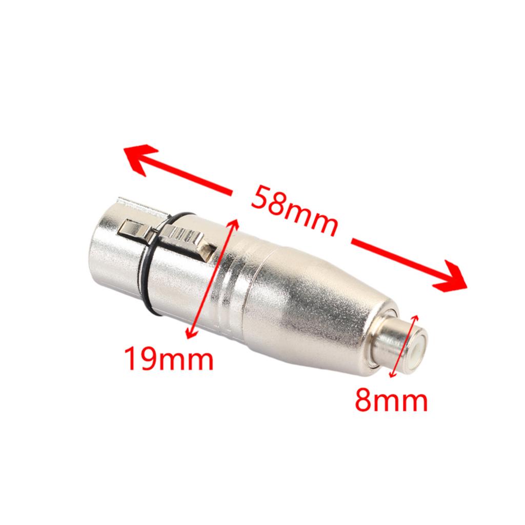 3Pin XLR Female to RCA Female Plug Audio Adapter Microphone Adapter