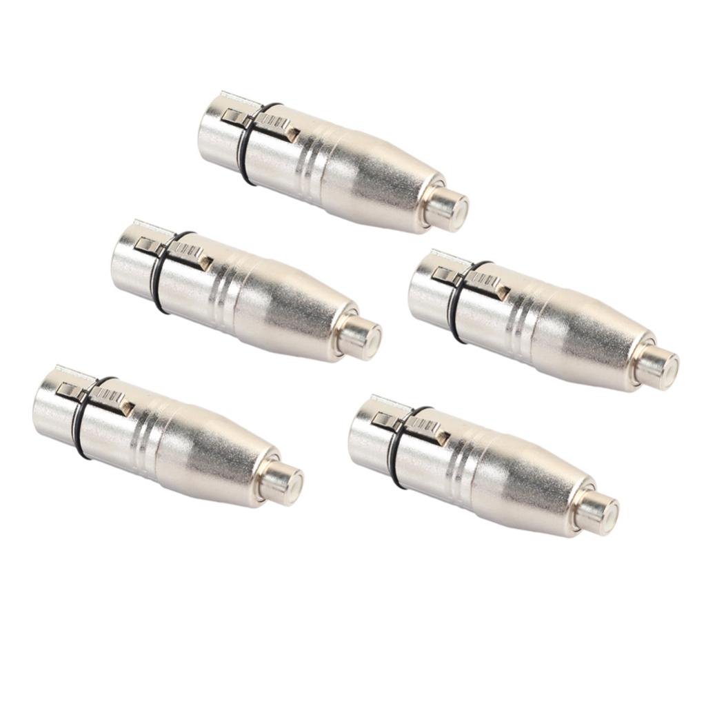 3Pin XLR Female to RCA Female Plug Audio Adapter Microphone Adapter