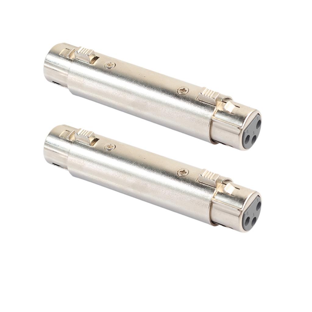 3 Pin Female to Female Headphone Mic Coupler Cable Adapter Conveter