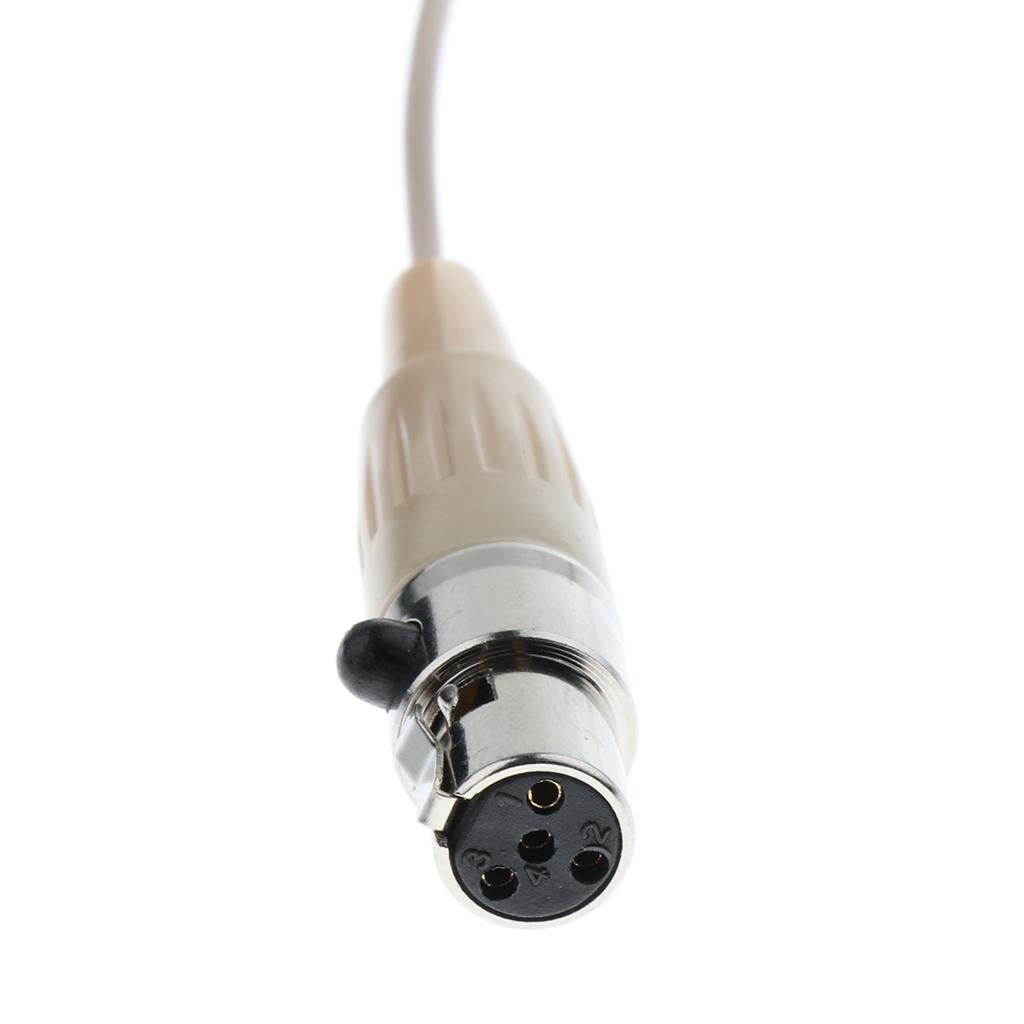 1 Piece Single Ear Hook Mono Microphone for Meeting Course 4 Pin XLR
