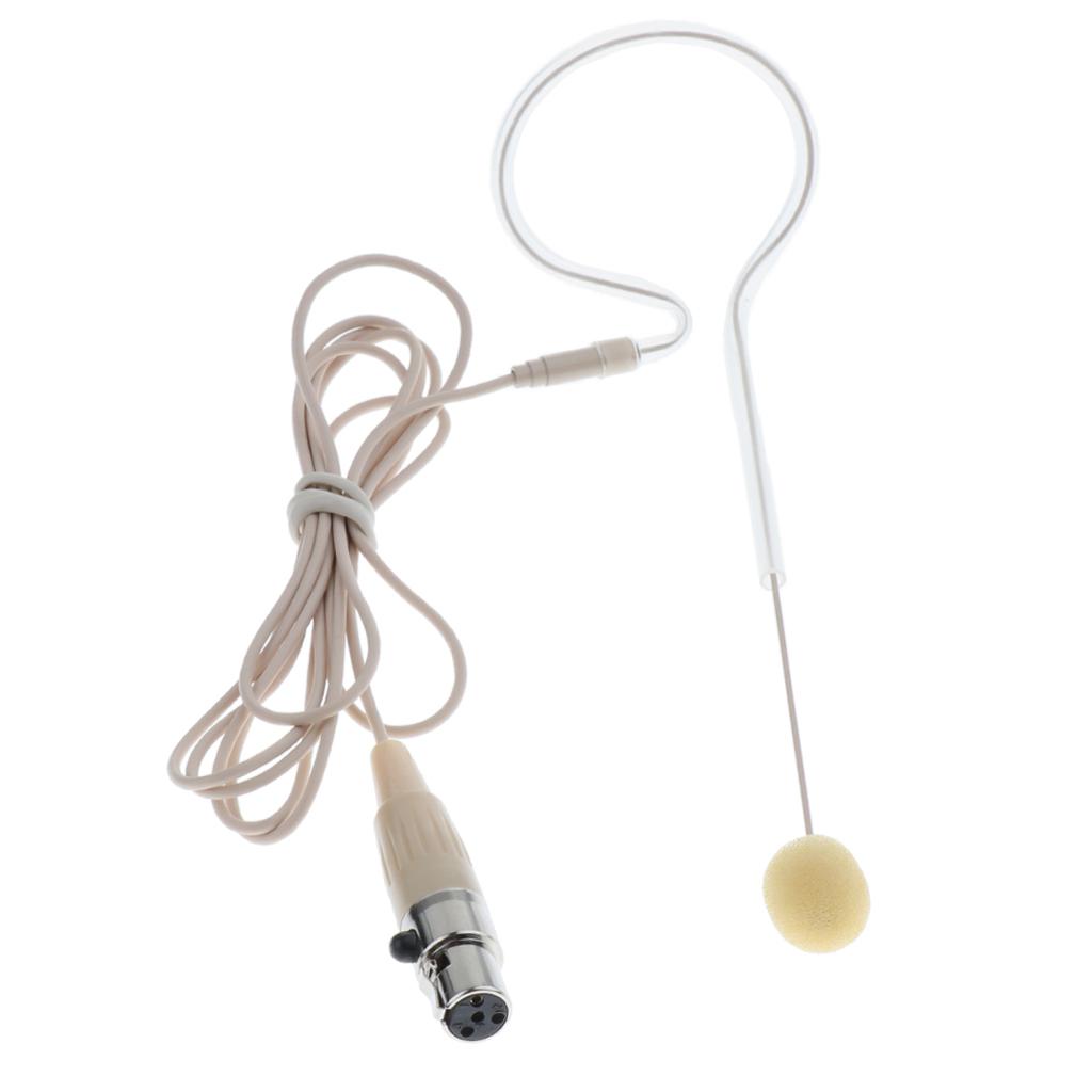 1 Piece Single Ear Hook Mono Microphone for Meeting Course 4 Pin XLR