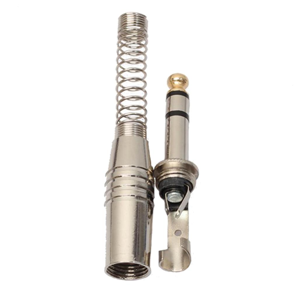6.35mm Jack Plug Stereo Audio Adapter Converter for Audio Guitar Mic Cable