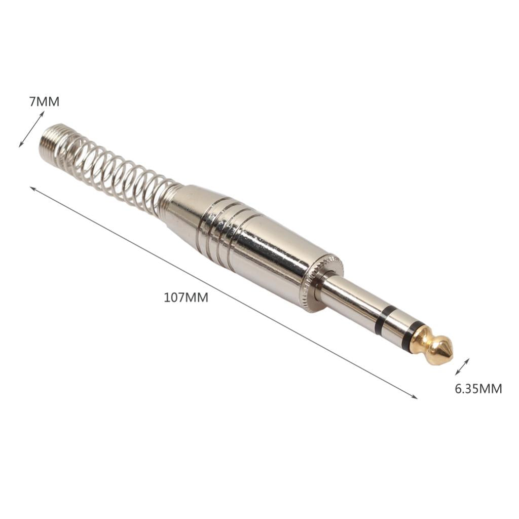 6.35mm Jack Plug Stereo Audio Adapter Converter for Audio Guitar Mic Cable