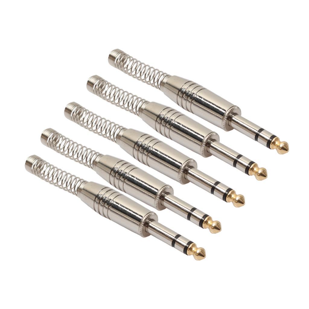 6.35mm Jack Plug Stereo Audio Adapter Converter for Audio Guitar Mic Cable