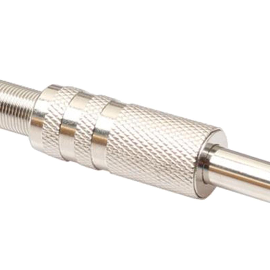 Durable 5pcs Alloy Monaural 6.35mm TRS Adapters for Microphone Electric Guitar Parts