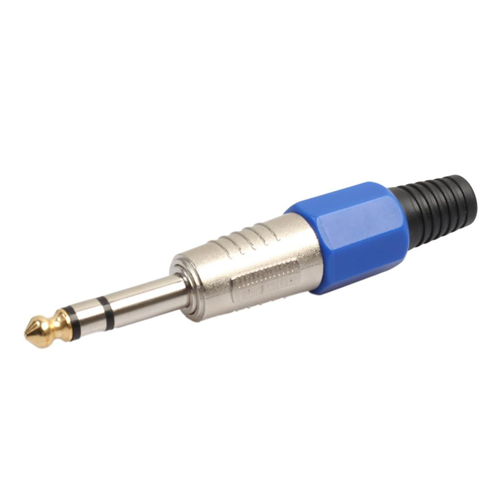 Durable 5x Alloy 6.35mm TRS Stereo Audio Adapters for Microphone Electric Guitar