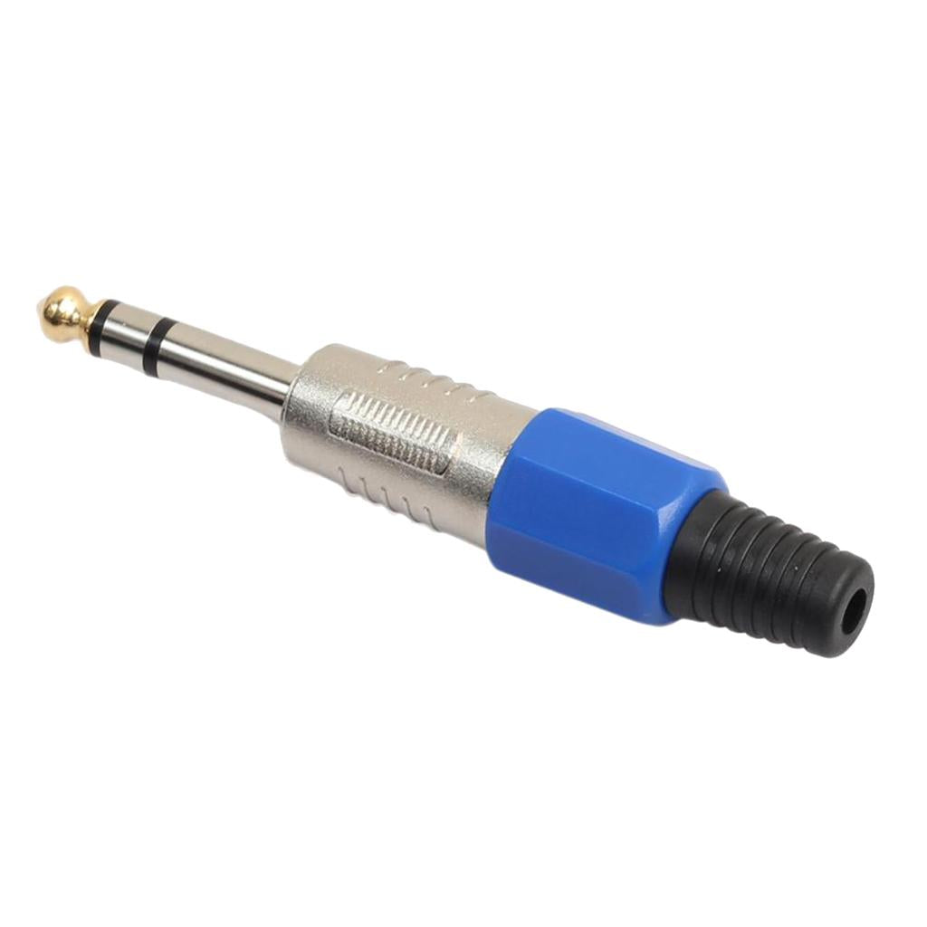 Durable 5x Alloy 6.35mm TRS Stereo Audio Adapters for Microphone Electric Guitar