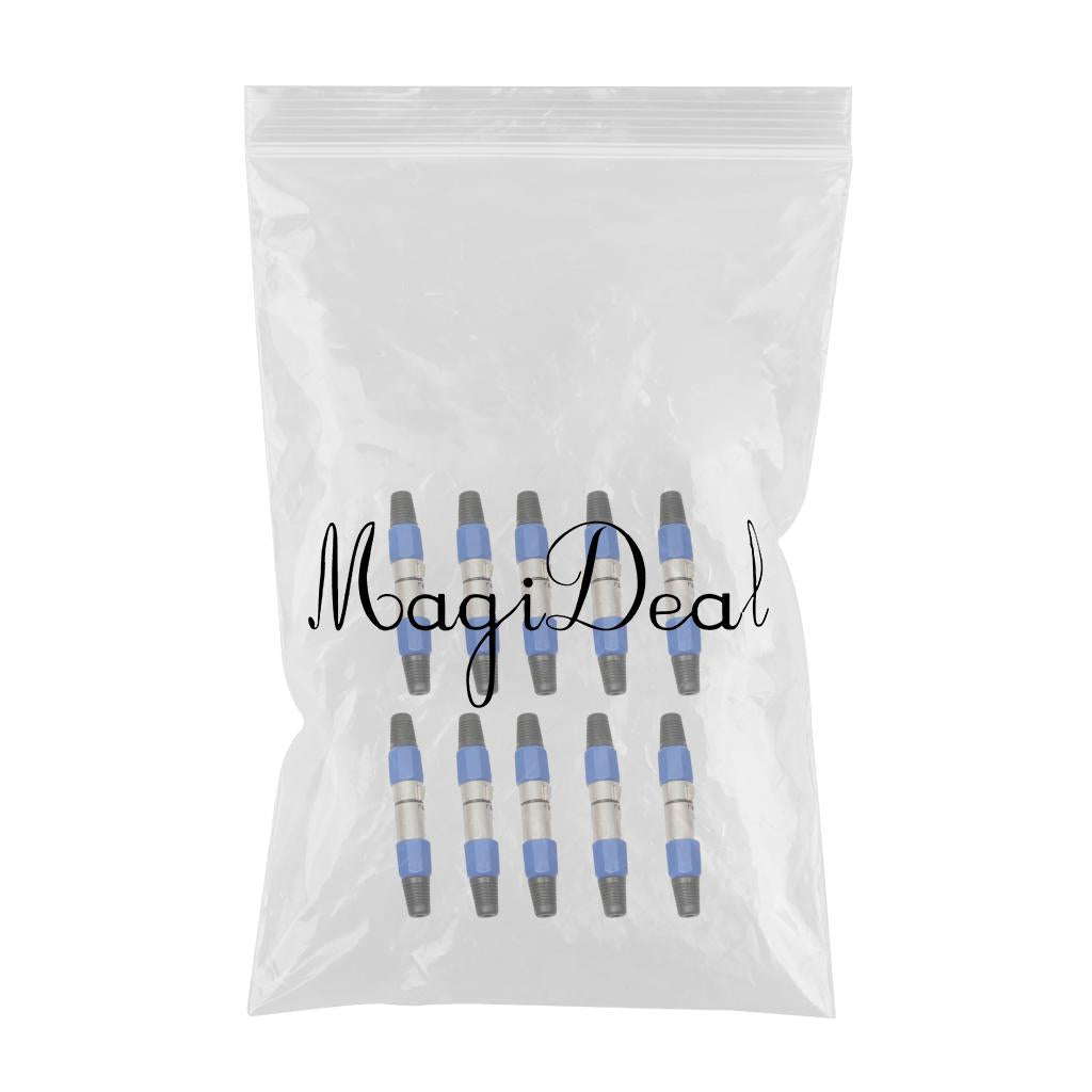 10 Pairs XLR Male and Female Microphone Plug Audio Cable Adapter Connector