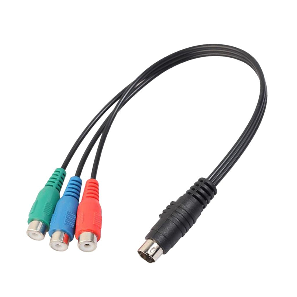 7PIN to 3RCA Different Adapter Cable S Video To 3 RCA RGB Component for DV