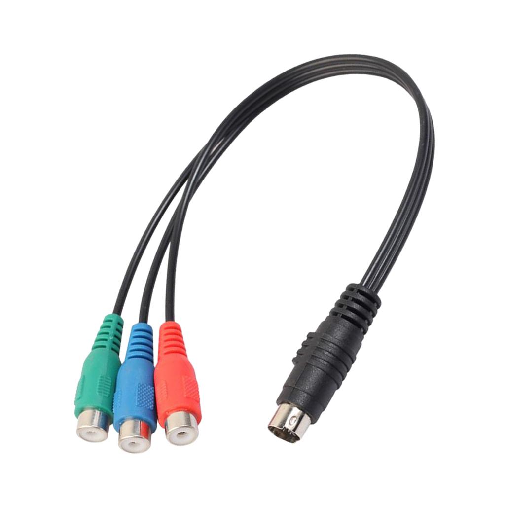 7PIN to 3RCA Different Adapter Cable S Video To 3 RCA RGB Component for DV