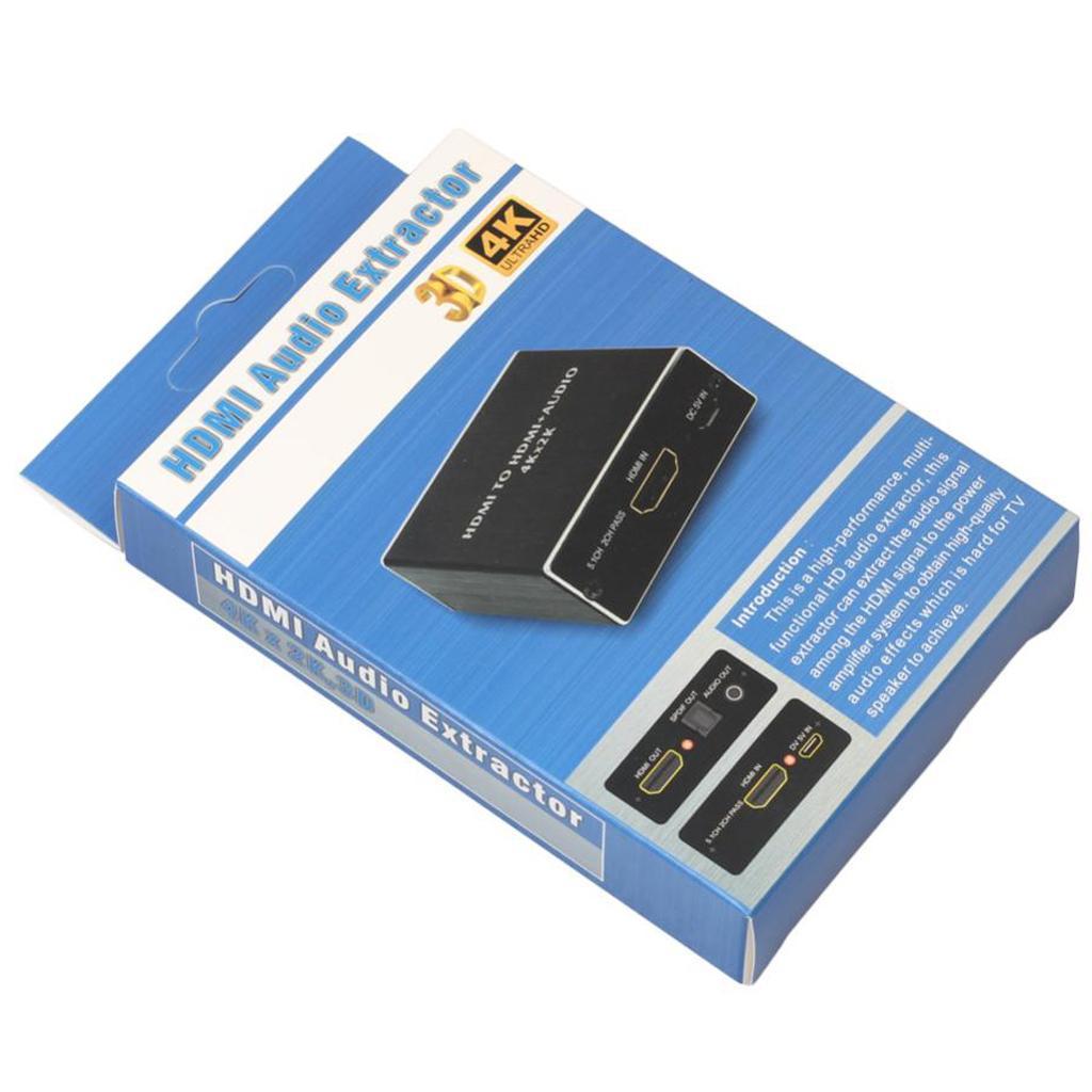 4K AY78 HDMI Splitter 3.5mm Stereo Audio Extractor HDMI Audio Splitter