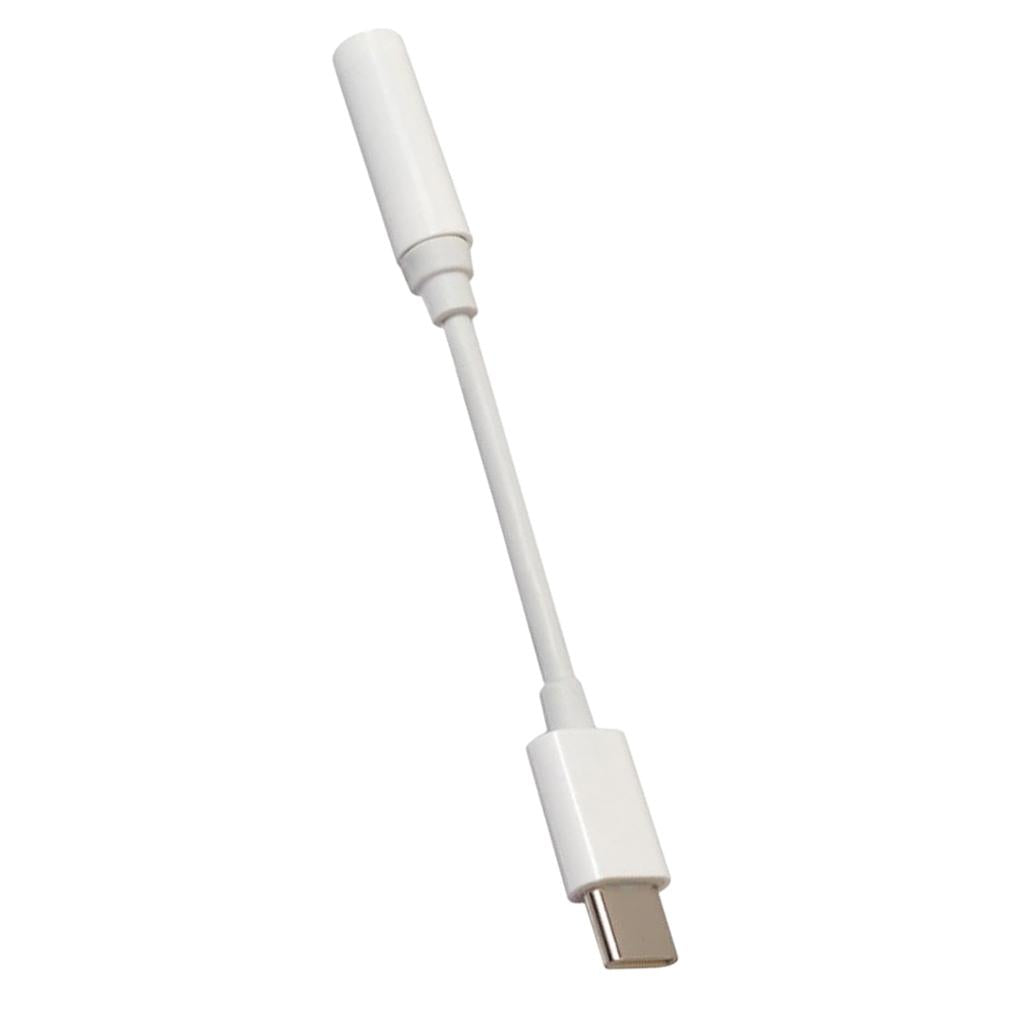Type-C to 3.5mm Earphone Cable Adapter usb Audio Female Jack White