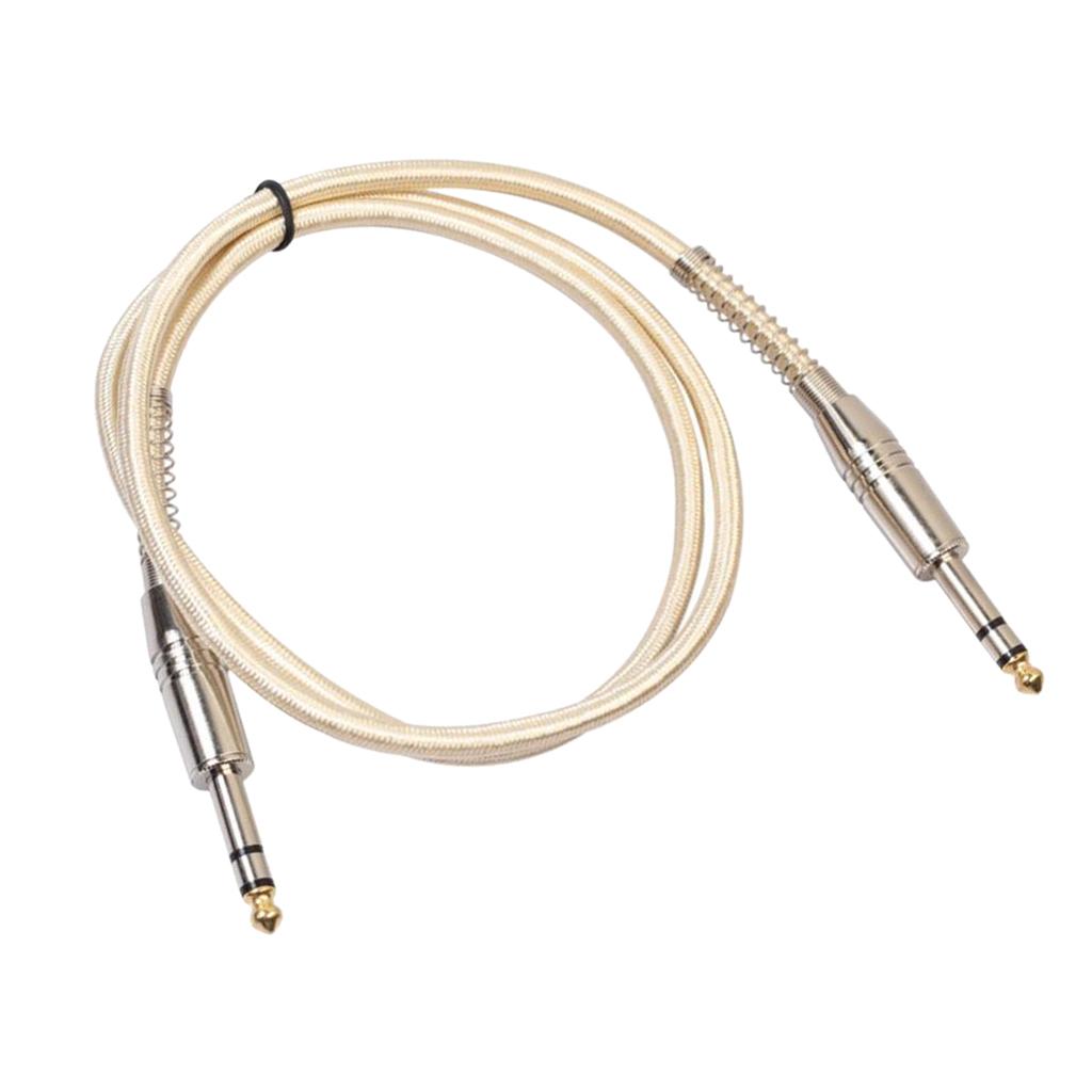 6.35mm Male to Male Guitar Audio Cable for Stereo Eectric Guitar 100cm