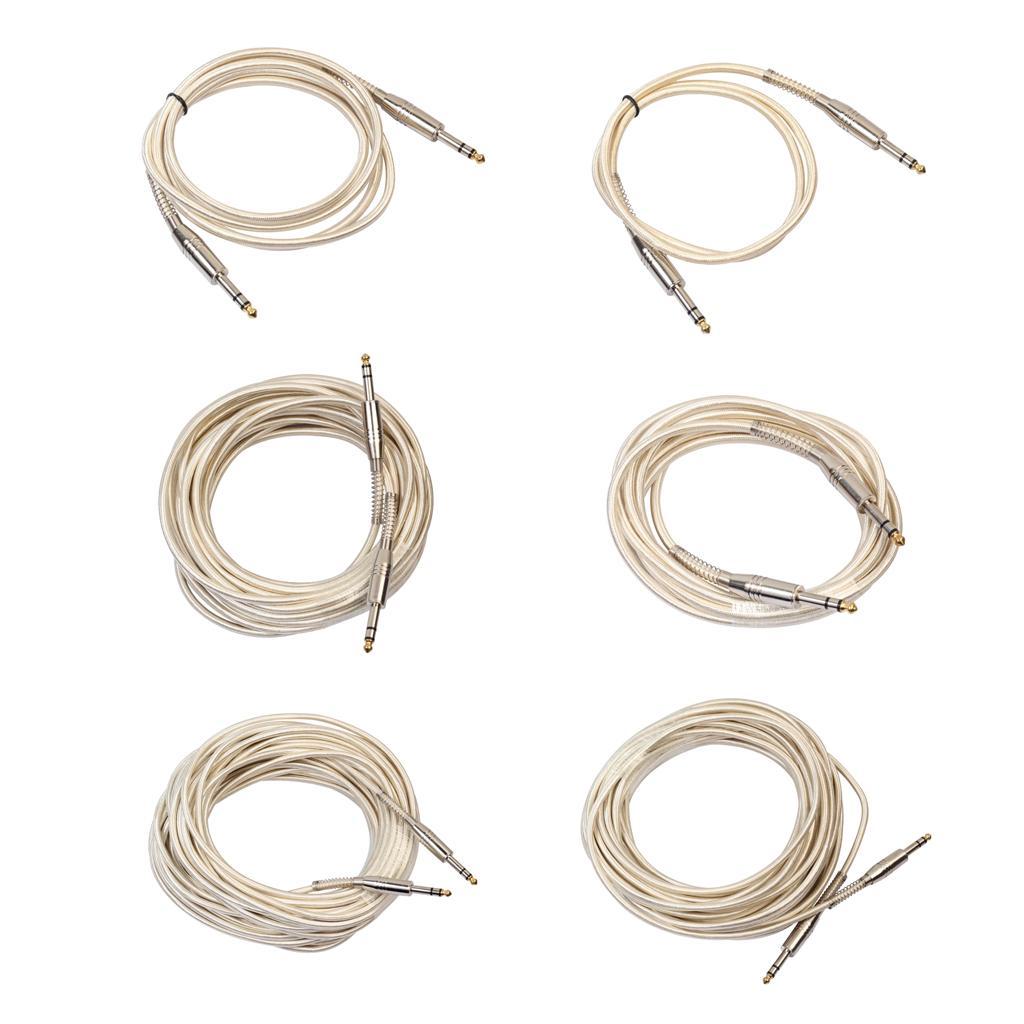 6.35mm Male to Male Guitar Audio Cable for Stereo Eectric Guitar 100cm