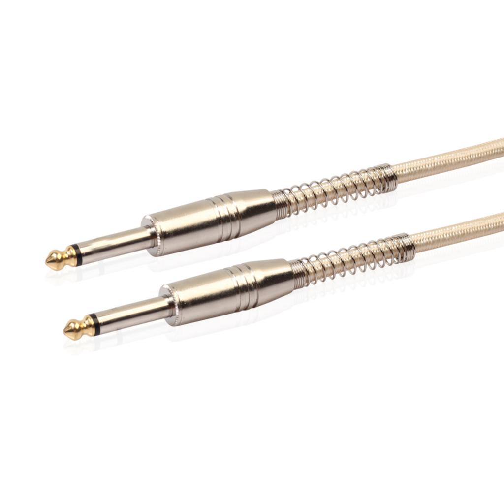 Braided 1/4'' Jack 6.35mm Mono Male to Male Audio Cable Cord Wire 20m