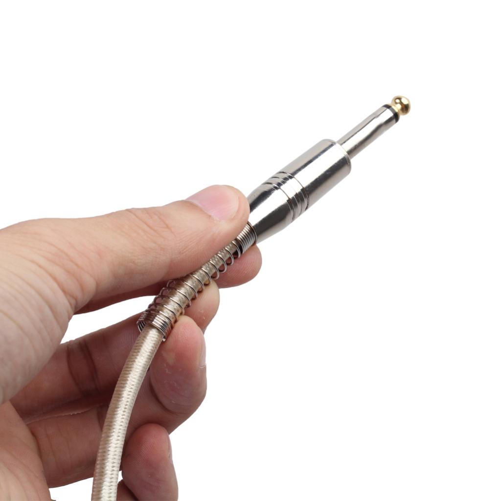 Braided 1/4'' Jack 6.35mm Mono Male to Male Audio Cable Cord Wire 20m