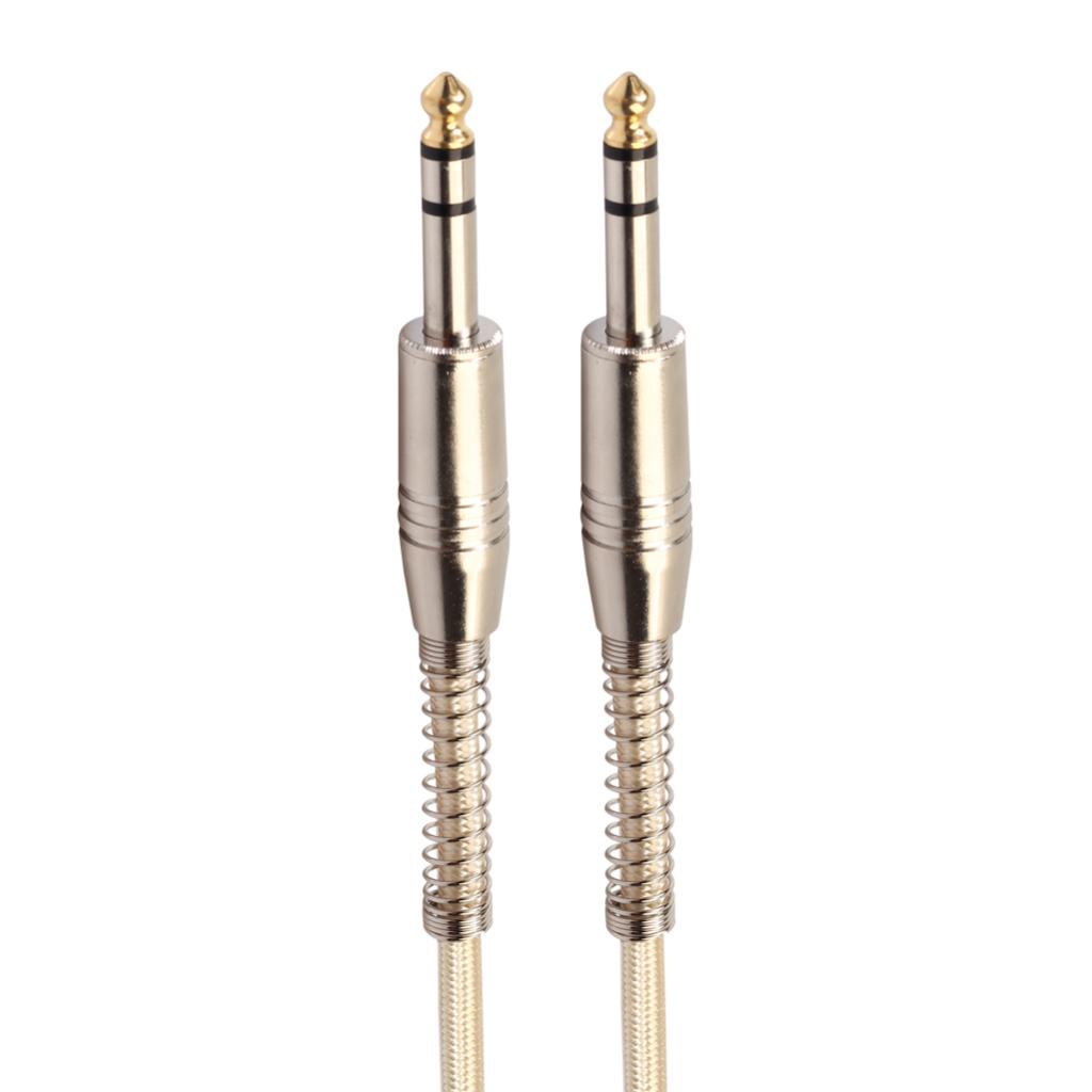 6.35mm Male to Male Guitar Audio Cable for Stereo Eectric Guitar 500cm