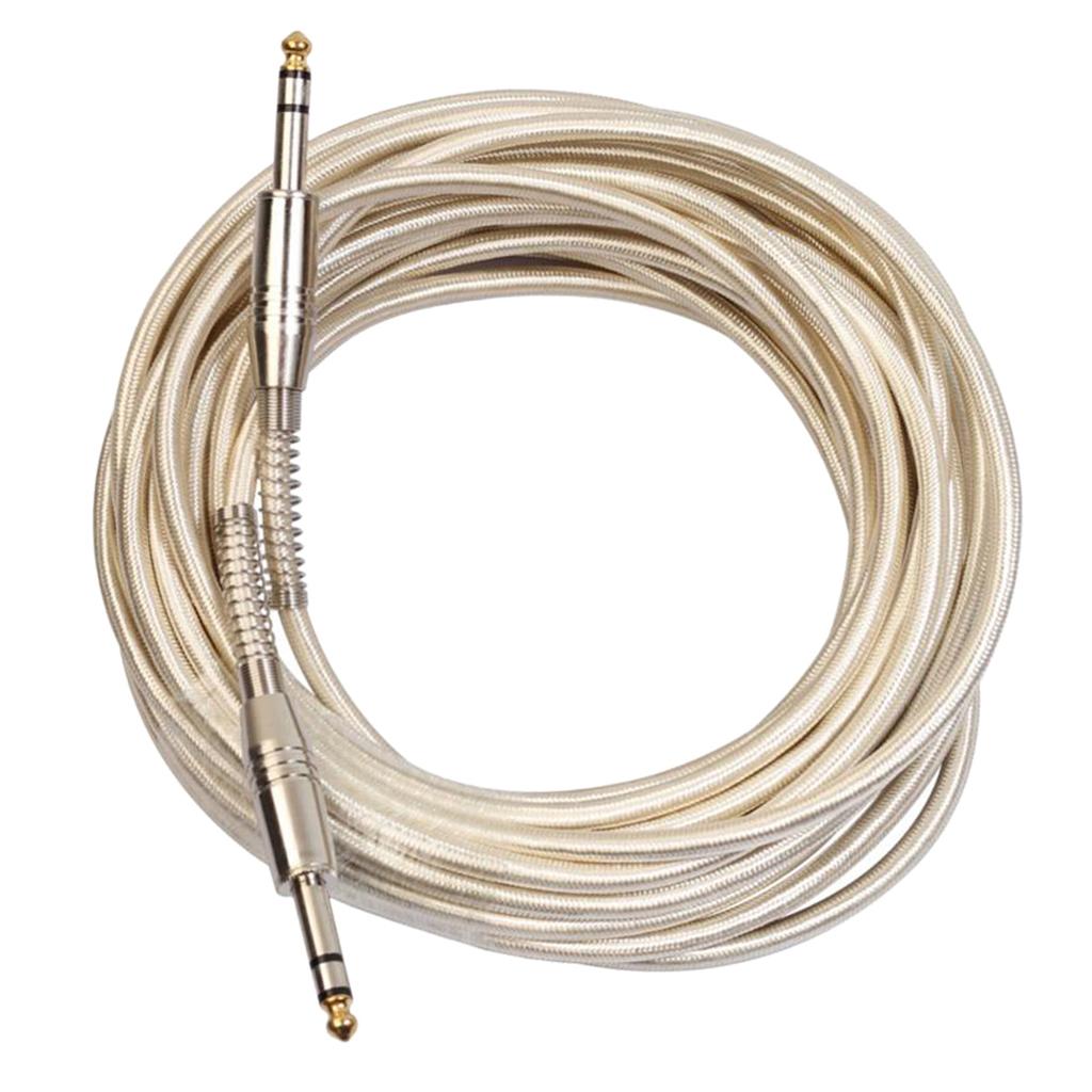6.35mm Male to Male Guitar Audio Cable for Stereo Eectric Guitar 1000cm