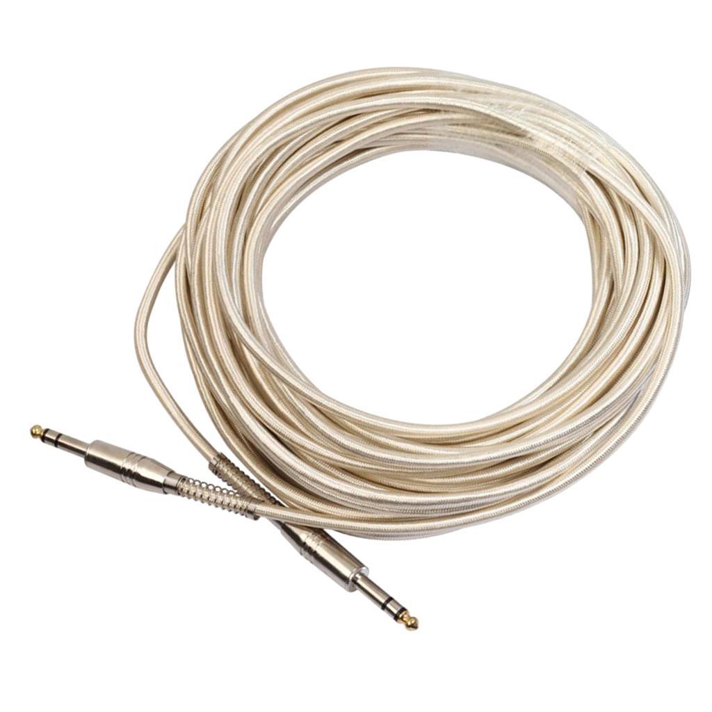 6.35mm Male to Male Guitar Audio Cable for Stereo Eectric Guitar 1500cm