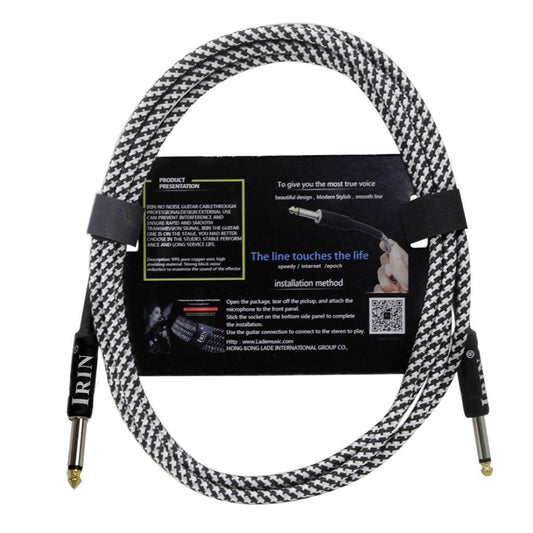 6.5mm Guitar Connection Cable for Electric Bass Guitar Accessory White