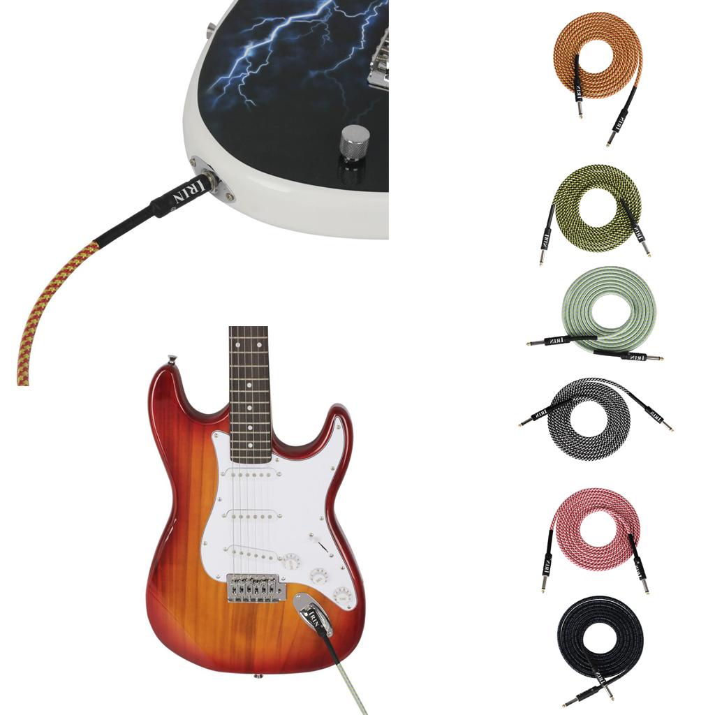 6.5mm Guitar Connection Cable for Electric Bass Guitar Accessory White