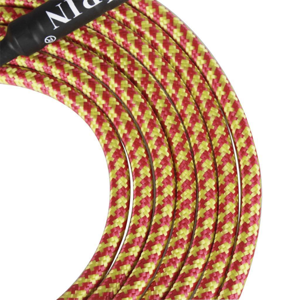 6.5mm Guitar Connection Cable for Electric Bass Guitar Accessory Orange